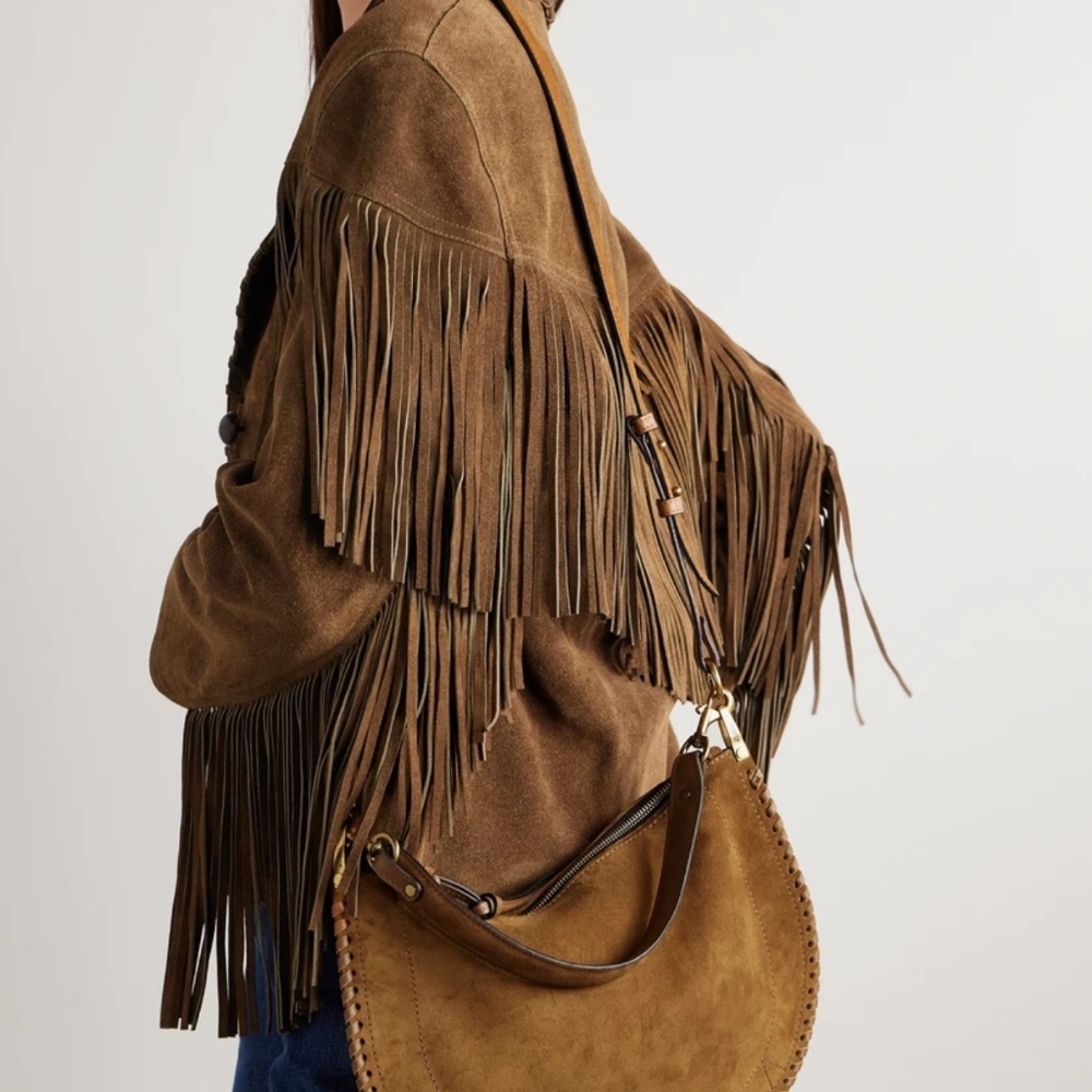 Isabel Marant Leather Brown Bag Elegant Tan Crossbody Purse - Picture 8 of 16